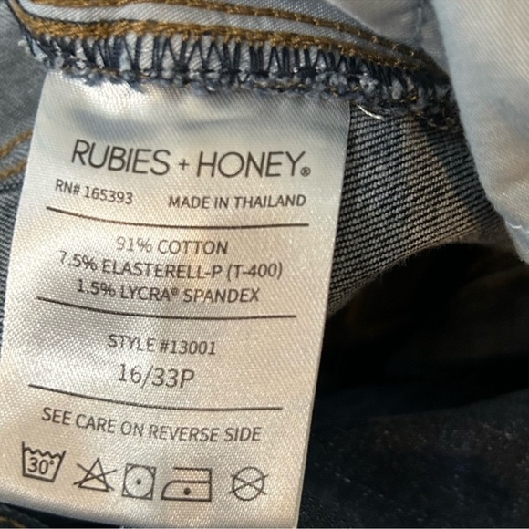 Rubies + Honey Women's Blue Bootcut Jeans Size 16  5-Pocket‎ - Picture 7 of 10